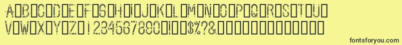 Pencilled Font – Black Fonts on Yellow Background