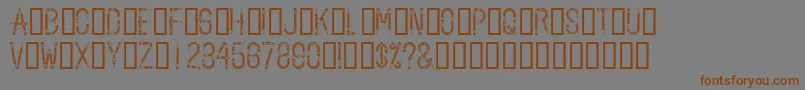 Pencilled Font – Brown Fonts on Gray Background