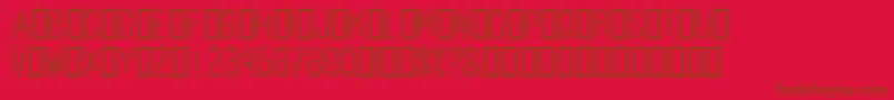 Pencilled Font – Brown Fonts on Red Background