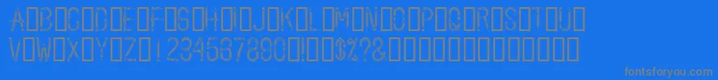 Pencilled Font – Gray Fonts on Blue Background
