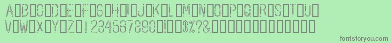 Pencilled Font – Gray Fonts on Green Background