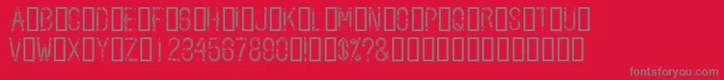 Pencilled Font – Gray Fonts on Red Background
