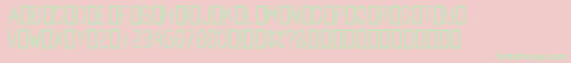 Pencilled Font – Green Fonts on Pink Background