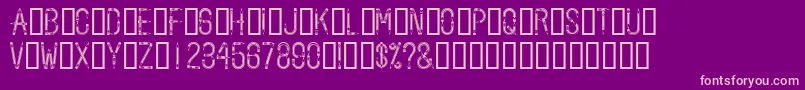 Pencilled Font – Pink Fonts on Purple Background