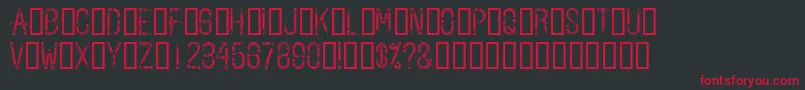 Pencilled Font – Red Fonts on Black Background