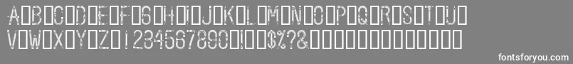 Pencilled Font – White Fonts on Gray Background