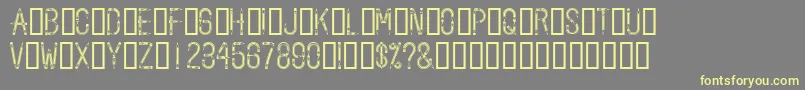 Pencilled Font – Yellow Fonts on Gray Background