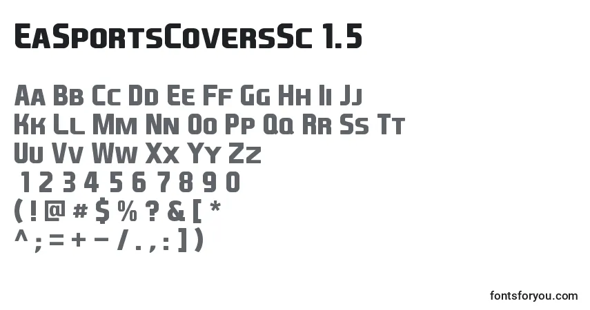 Czcionka EaSportsCoversSc1.5 – alfabet, cyfry, specjalne znaki