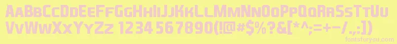 EaSportsCoversSc1.5 Font – Pink Fonts on Yellow Background