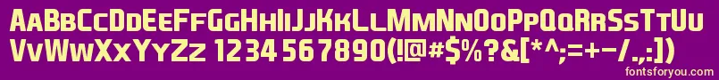 EaSportsCoversSc1.5 Font – Yellow Fonts on Purple Background