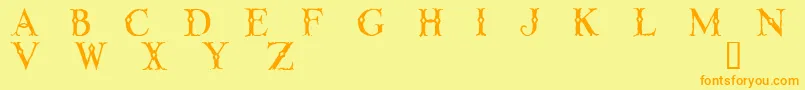 Lintd Font – Orange Fonts on Yellow Background