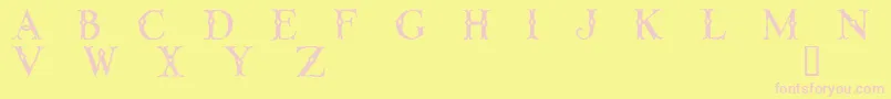 Lintd Font – Pink Fonts on Yellow Background