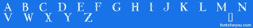 フォントLintd – 青い背景に白い文字