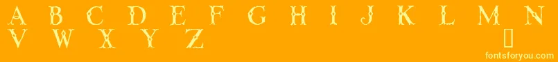 Lintd Font – Yellow Fonts on Orange Background