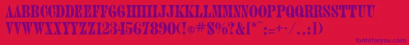 JuliaRegular Font – Purple Fonts on Red Background