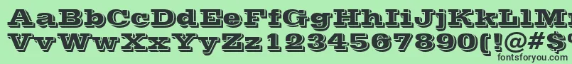 Vinetan Font – Black Fonts on Green Background