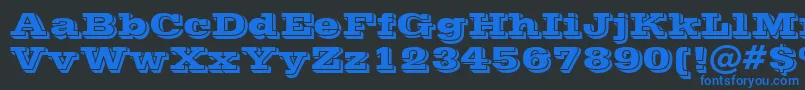 Vinetan Font – Blue Fonts on Black Background