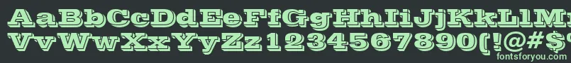 Vinetan-fontti – vihreät fontit mustalla taustalla