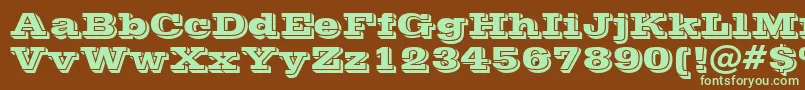 Vinetan Font – Green Fonts on Brown Background