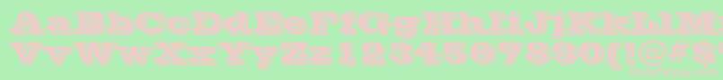 Vinetan Font – Pink Fonts on Green Background