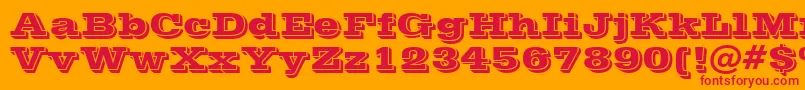 Vinetan Font – Red Fonts on Orange Background