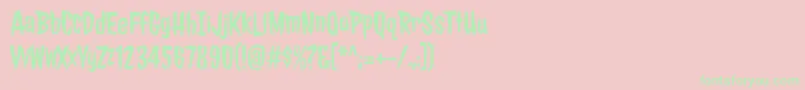 JollylodgerRegular Font – Green Fonts on Pink Background