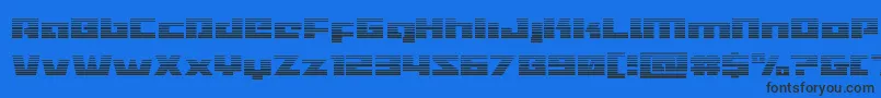 Turbochargegrad-fontti – mustat fontit sinisellä taustalla