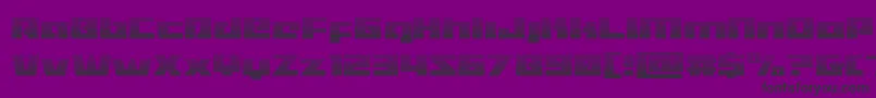 Turbochargegrad-Schriftart – Schwarze Schriften auf violettem Hintergrund