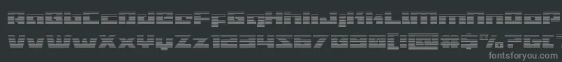 Turbochargegrad-fontti – harmaat kirjasimet mustalla taustalla