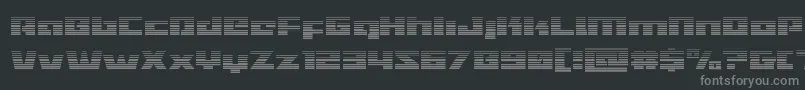 フォントTurbochargegrad – 黒い背景に灰色の文字