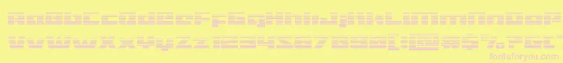 Turbochargegrad-Schriftart – Rosa Schriften auf gelbem Hintergrund