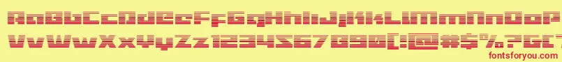 Turbochargegrad Font – Red Fonts on Yellow Background