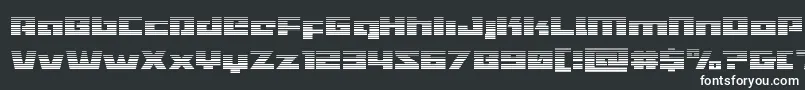Turbochargegrad-fontti – valkoiset fontit mustalla taustalla