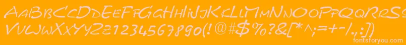 Шрифт PyxidquickRegular – розовые шрифты на оранжевом фоне
