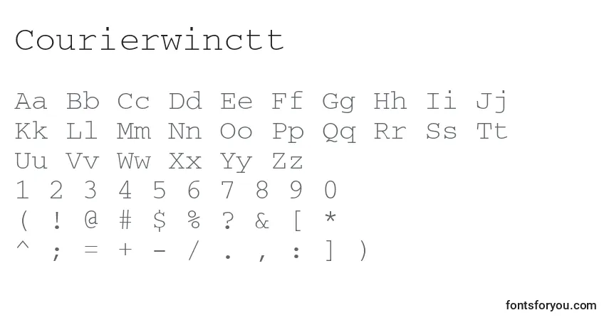 Courierwincttフォント–アルファベット、数字、特殊文字