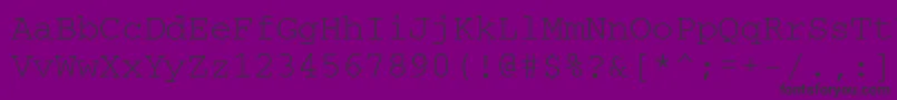 フォントCourierwinctt – 紫の背景に黒い文字