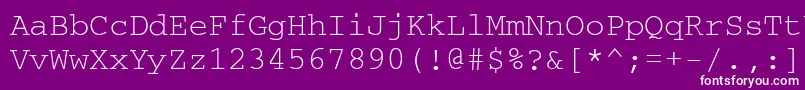 Courierwinctt Font – White Fonts on Purple Background