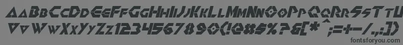 Шрифт RenegadeItalic – чёрные шрифты на сером фоне