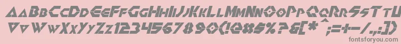 RenegadeItalic-Schriftart – Graue Schriften auf rosa Hintergrund