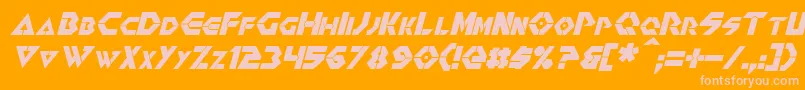 RenegadeItalic-Schriftart – Rosa Schriften auf orangefarbenem Hintergrund