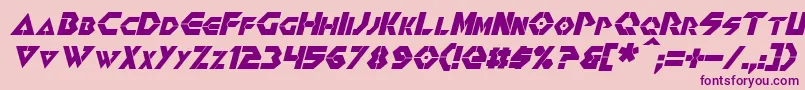 RenegadeItalic Font – Purple Fonts on Pink Background