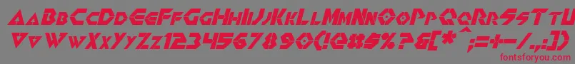 フォントRenegadeItalic – 赤い文字の灰色の背景
