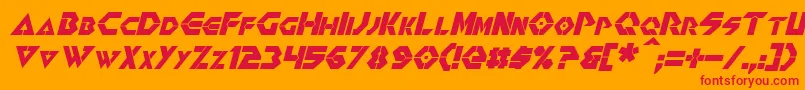 RenegadeItalic Font – Red Fonts on Orange Background