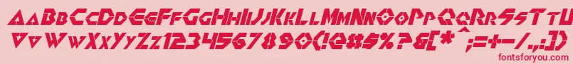 フォントRenegadeItalic – ピンクの背景に赤い文字