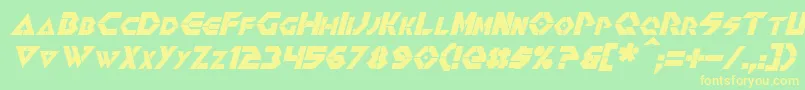 En savoir plus sur la police RenegadeItalic Police RenegadeItalic – polices jaunes sur fond vert