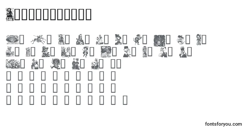 Czcionka Calaveras323 – alfabet, cyfry, specjalne znaki