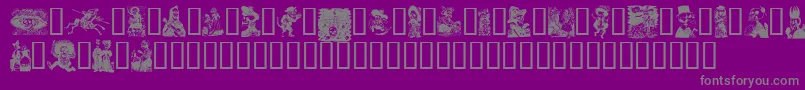Calaveras323 Font – Gray Fonts on Purple Background