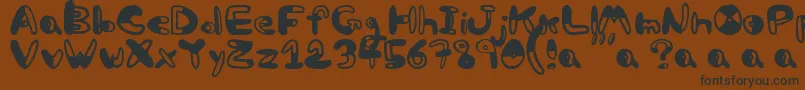 Bw Font – Black Fonts on Brown Background