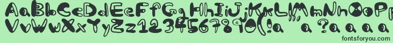 フォントBw – 緑の背景に黒い文字
