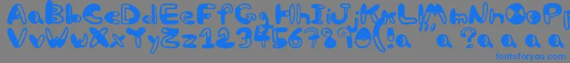 Bw Font – Blue Fonts on Gray Background